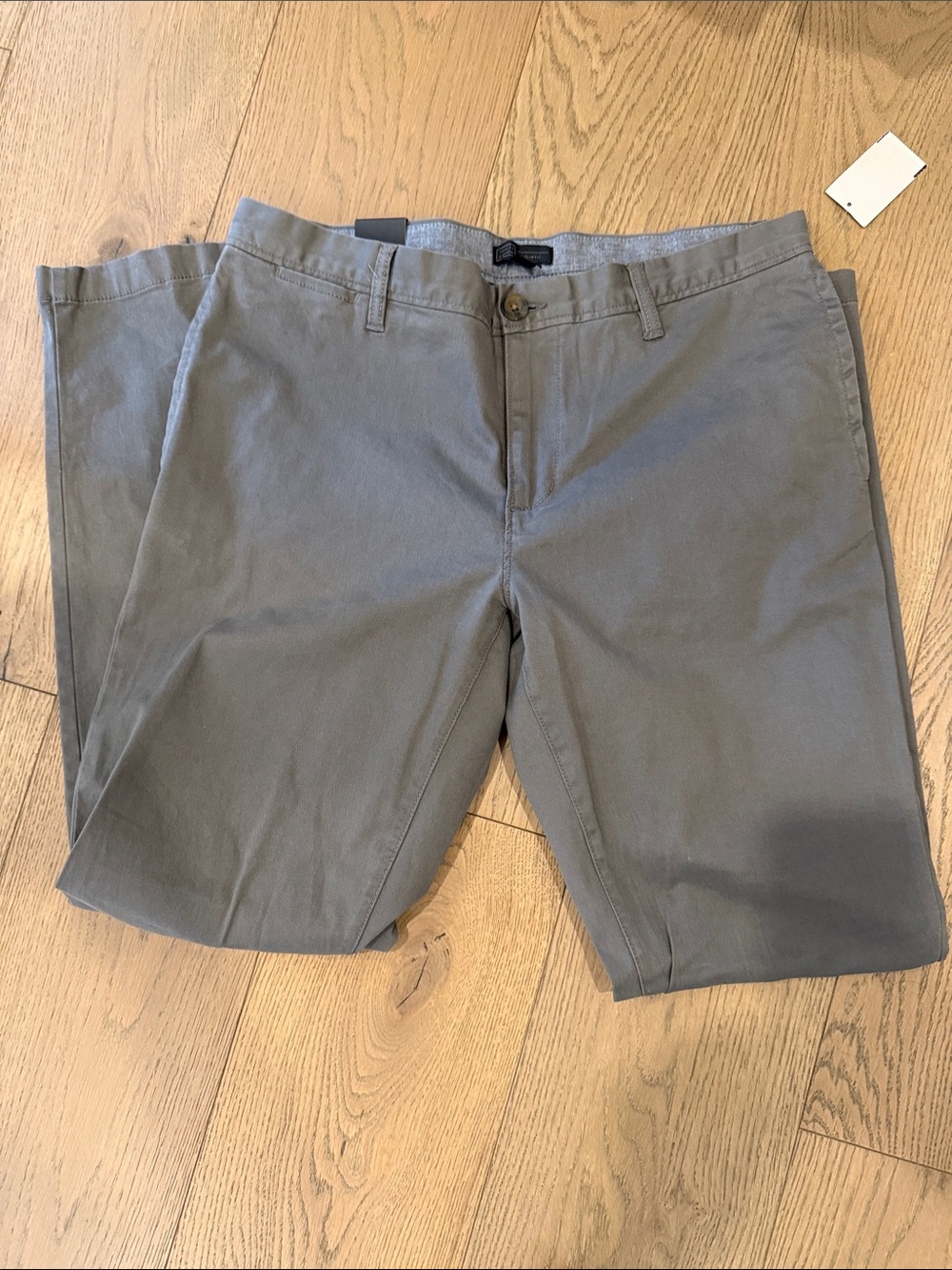 Men's Gray Chino Pants - Classic Straight Fit